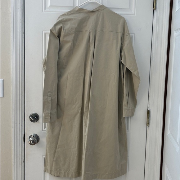 MaxMara Weekend 100% cotton Khaki Shirt Dress Sz 14 - Picture 8 of 8